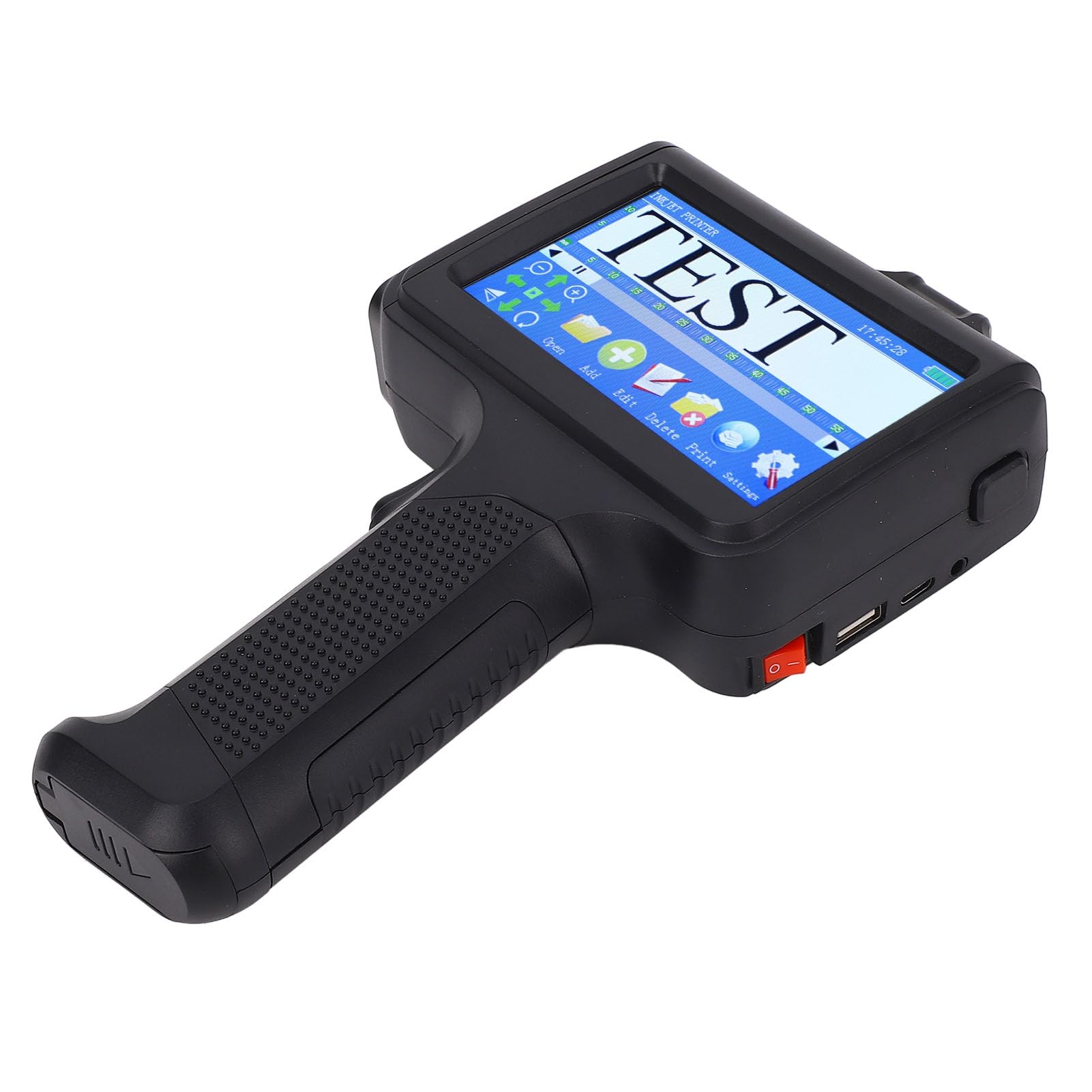 Stampante a Getto d'inchiostro Portatile, Touchscreen HD da 4,3 Pollici Batteria da 2600 MAh Stampante a Getto d'inchiostro Portatile, Pistola per a 'inchiostro con Altezza di Stampa