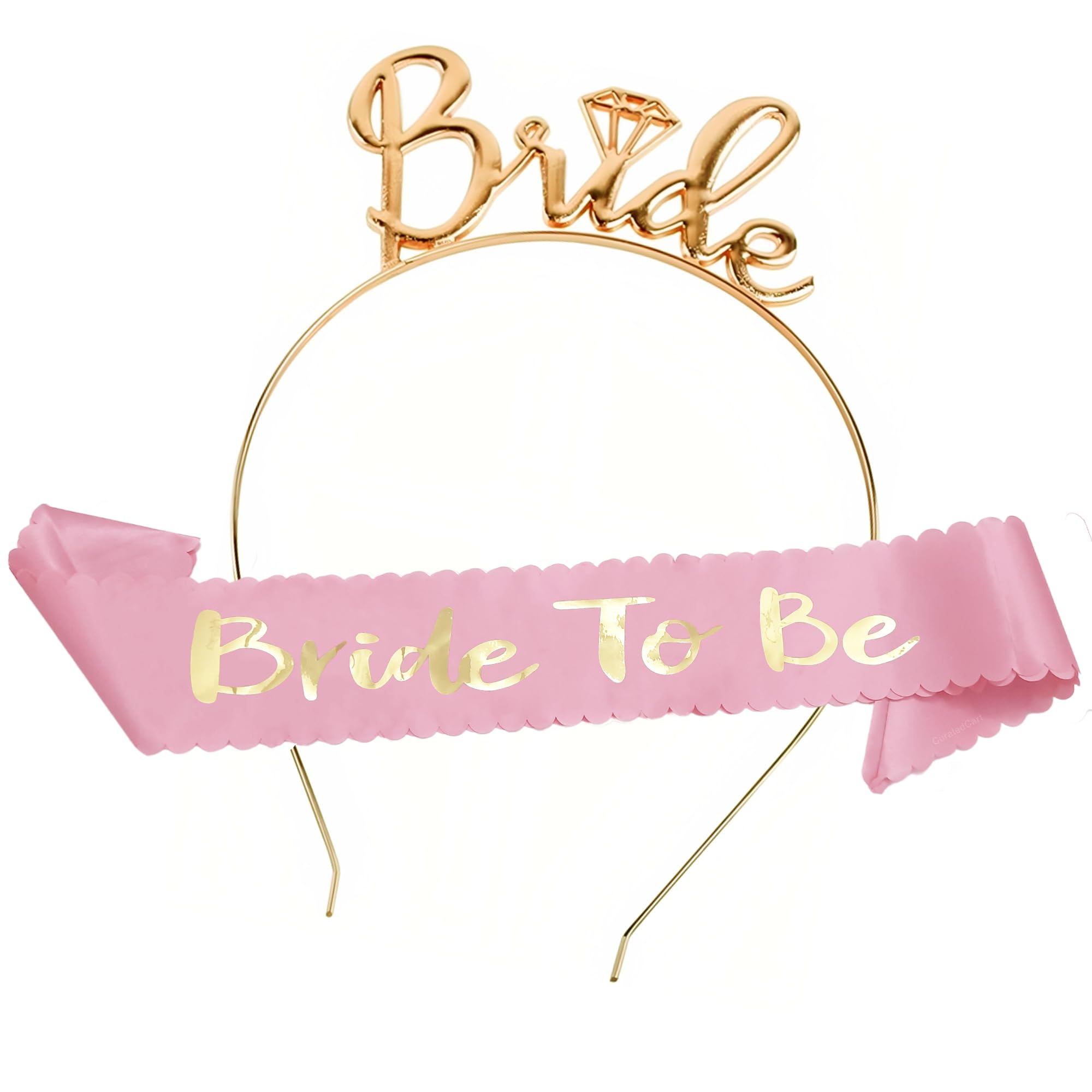 Curated Cart 2 Pc Set - Pink Bride to Be Curved Satin Sash With Rhinestone Crown Tiara Set -beautiful Bride to Be -spinsters Decoration Bride to Be Set (Bride Headband and Sash - Pink) (B0CD1LQYR5) Amazon Price History, Amazon Price Tracker