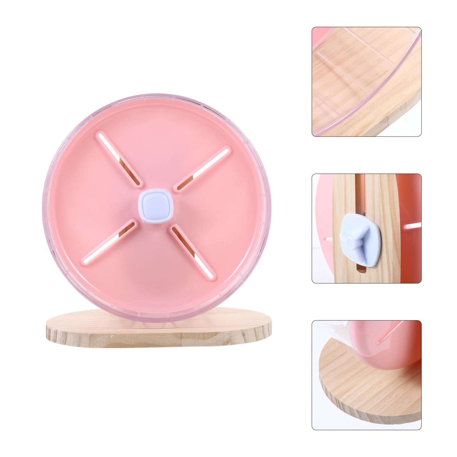 BESTonZON 1Set Hamster Exercise Wheel Silent Running Wheel with Support Stand for Chinchillas Hedgehogs Pets Cage Accessory to Boredom and Promote Activity