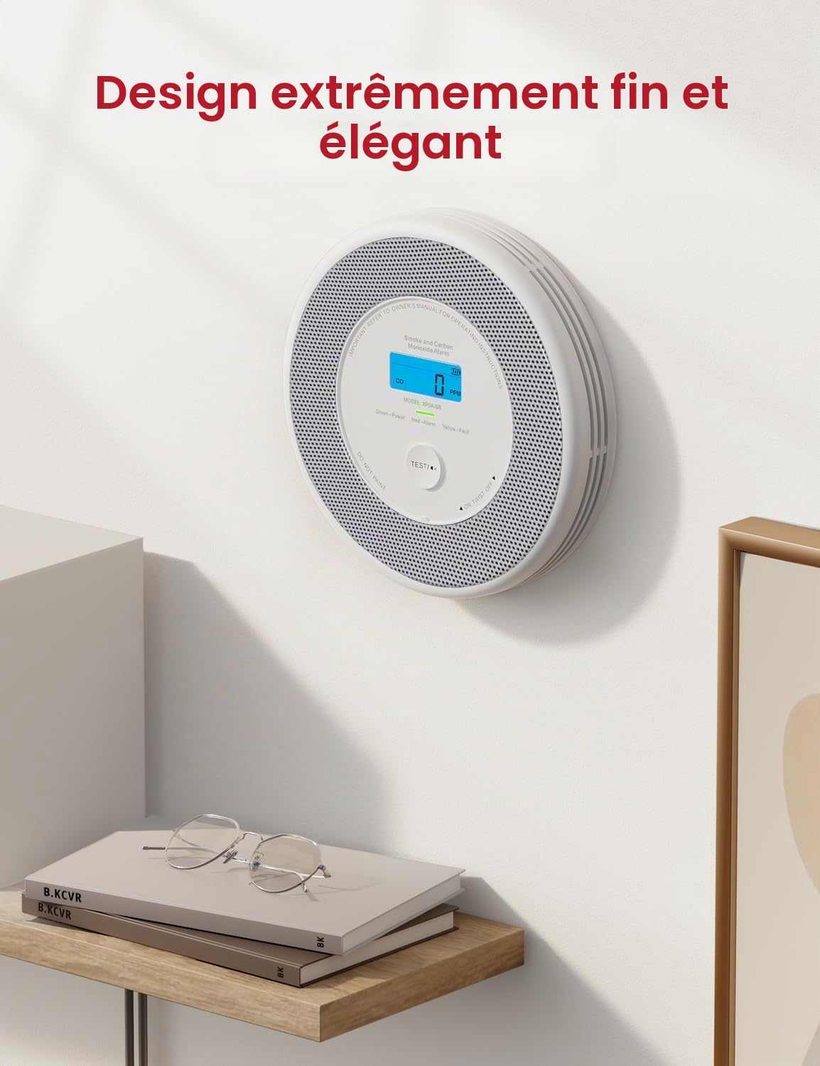 X-Sense Détecteur de fumée et de monoxyde de carbone, alarme vocale (uniquement en allemand), batterie remplaçable, pas de support pour l'application et les stations de base SBS50, XP0A-SR, 2 pièces