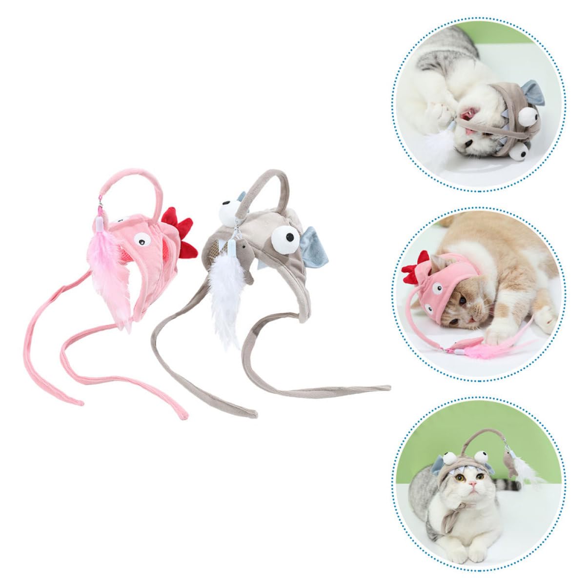 minkissy 10 Piezas de Linterna de Cabeza de Juguete Varita de Gato Juguetes interactivos para Gatos de Interior Mascota Cosplay Sombrero Fiesta Disfraz Accesorio Juguetes para Gatos con Varita