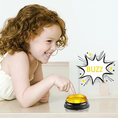 Miniatura 6 de BEAN LIEVE Paquete de 4 zumbadores de juego – Zumbador familiar con luces y sonidos, zumbadores de respuesta para aula, fiesta de cuestionarios,