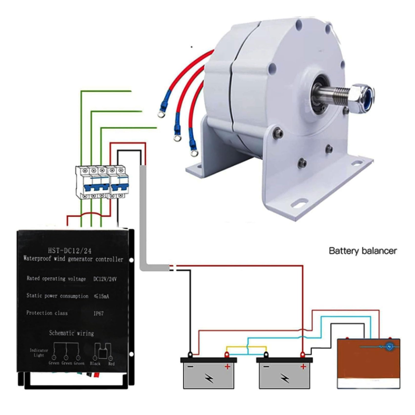 Generator Niska prędkość 2000 W 12 V 24 V 3 fazowy bez przekładniowy generator prądu przemiennego z magnesami trwałymi do turbiny wiatrowej, 220 V
