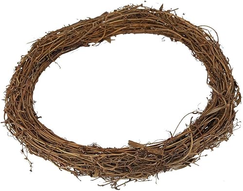 Miniatura 6 de Coronas de vid de 12 pulgadas, corona de rama de vid, anillos de corona de vid, aro de corona de ratán para puerta de rama de vid para decoración