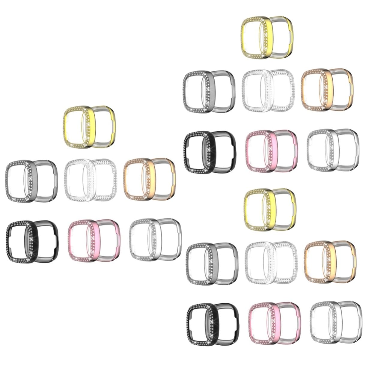 OSALADI 21pièces Boîtier De Montre Protecteur Compatible avec Sense Complète Éclatante Pc Transparent