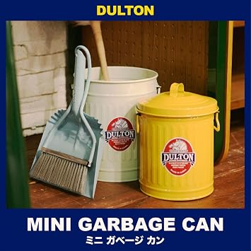 Dulton Mini Garbage Can S Size 3.5L Blue - We Believe That Even Trash Containers Should Be Beautiful, Lidded Tin Can Trash Can, Height 240mm 9.45 inches Diameter 185mm 7.28 inches 100-105-BLS