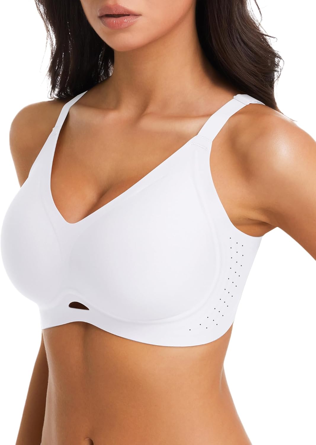 Aubrasen Wireless Jelly Bras for Women No Underwire Push Up Bralette Breathable Soft Comfortable T-Shirt Bra Everyday Wear