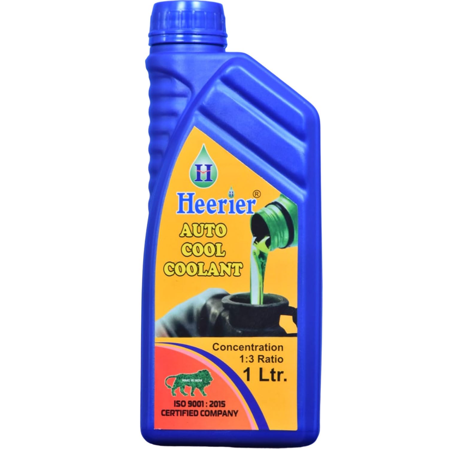 HEERIER Premium Car Coolant - High-Performance Engine Concentration 1:3 Ratio Cooling Solution for Optimal Temperature Control - 1 Ltr (Pack Of 1)