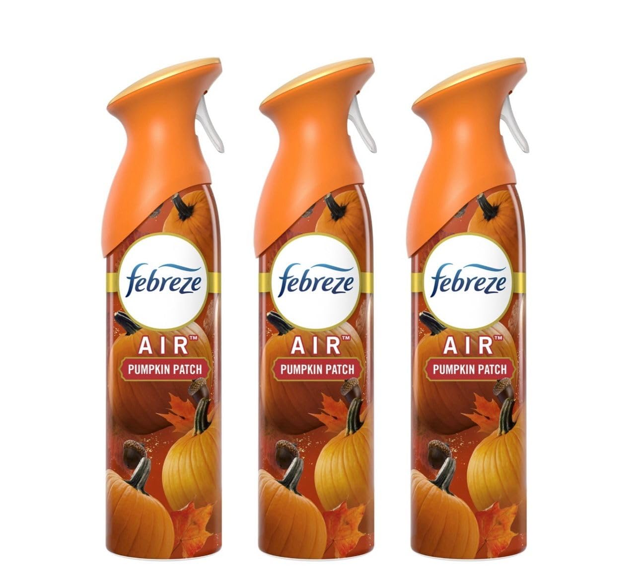 Febreze Air Effects Limited Edition Odor-Fighting Air Freshener, Pumpkin Patch, 8.8 OZ - pack of 3 (Pumpkin Patch), Orange