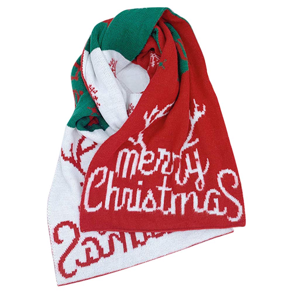 PartyKindom Bufanda De Navidad Tricotada Diseño De Cuerno Para Invierno Accesorio Familiar Cálido y Festivo Adultos