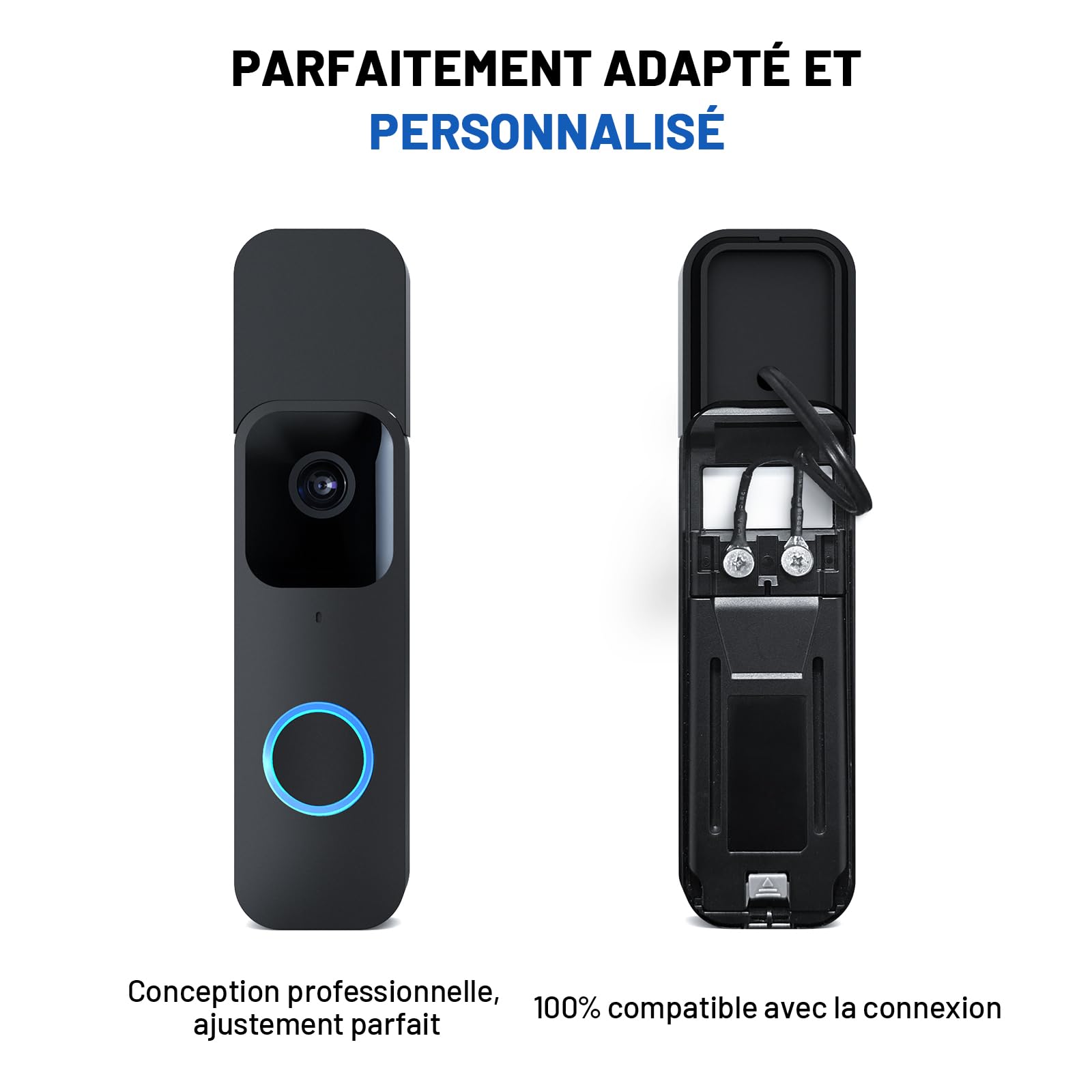 PHYSEN Répéteur de Signal sans fil pour Blink Doorbell, Relais de Sonnette sans fil, Convertisseur sans fil, kit d’extension Carillon, Uniquement pour le Mode Câblé, 1 Récepteur et 1 Émetteur