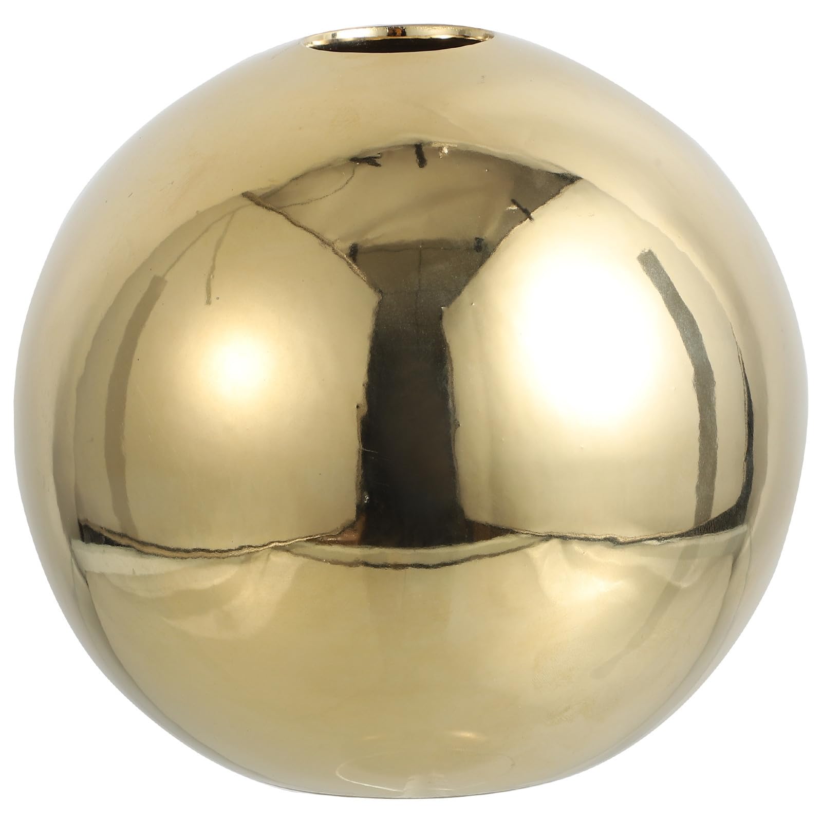 Vase céramique doré rond salon décoration intérieure design moderne