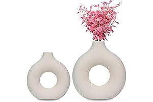 Ceramic Vases Set: Modern Home Decor with Nordic Style for White Shelf Decor