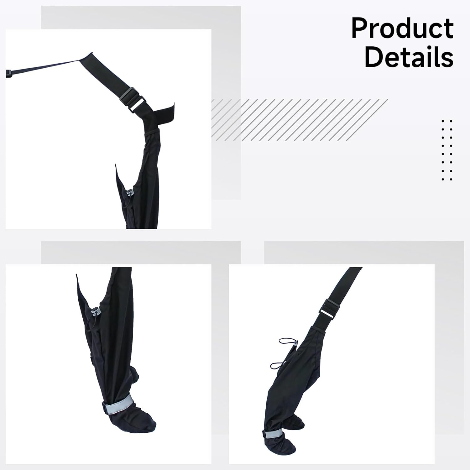 Large Dog Waterproof Boots with Suspenders, Reflective Adjustable Straps, Non-Slip Winter Paw Gear, Protects in Snow & Outdoors, Size M 6 61ZYdwiYvfL. AC SL1500