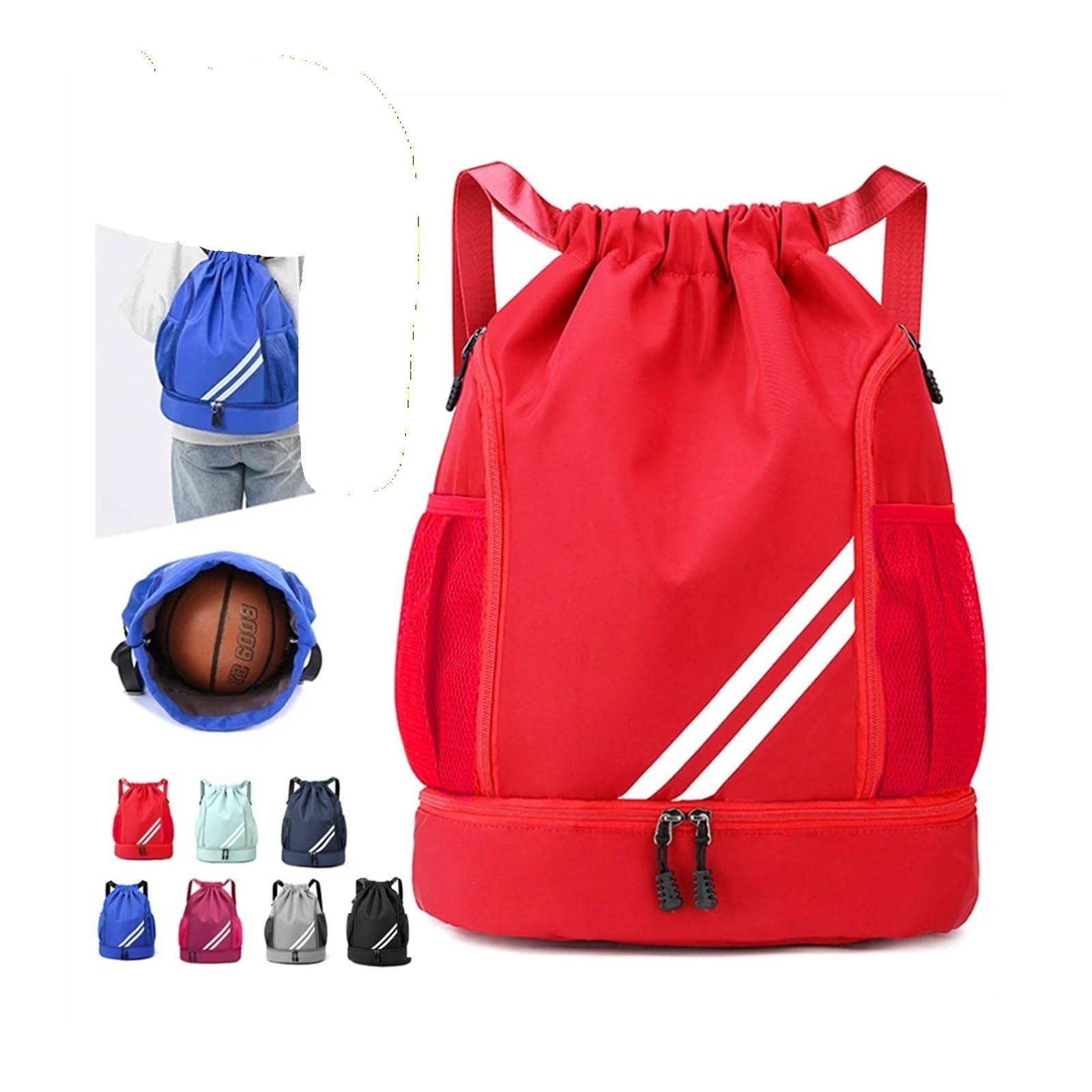 Zaino impermeabile for viaggi e sport all'aria aperta, custodia for il nuoto(Yellow)