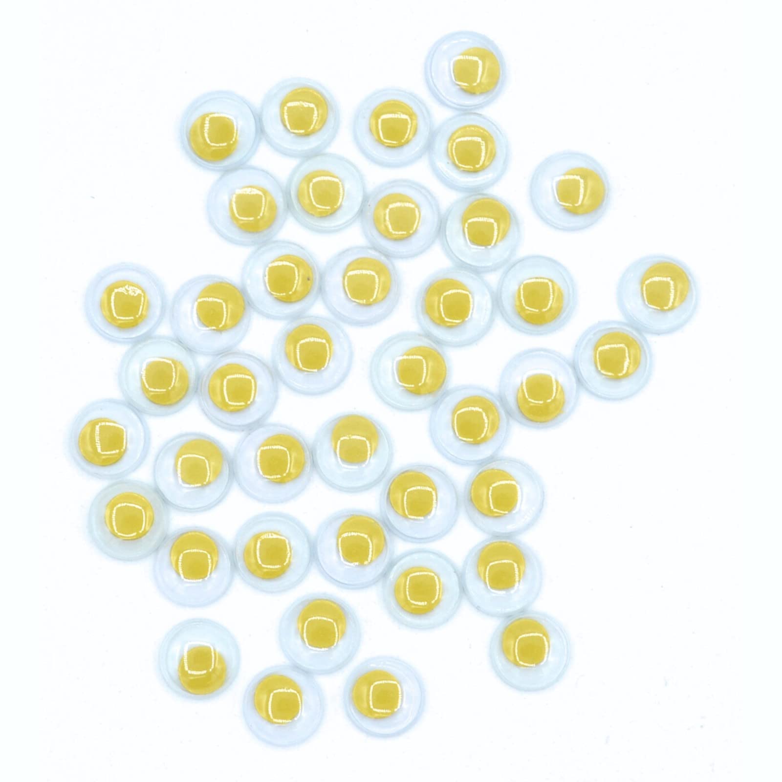 celloexpress Googly Eyes | 250 Pairs - Yellow 10mm - Wobbly Stick On Not Self-Adhesive - Art & Craft Supplies