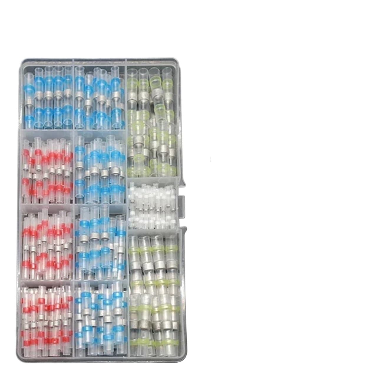 connettori termorestringenti 50~500 pezzi connettori for cavi elettrici termorestringenti 3:1, a giunzione di testa, in scatola, con saldatura, sigillati(200pcs with box)