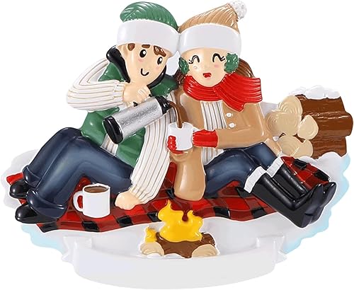 Miniatura 5 de Adorno personalizado para árbol de Navidad 2025 - Familia de Fogata Adorno de Navidad Personalizado - Adorno Decorativo de Familia Feliz