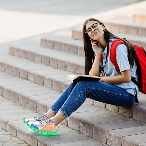 Padgene Women'S Men'S Led Lights Up Shoes Unisex Luminous Flashing Trainers Usb Charging Lace Up Couples Dancing Shoes thumb #7