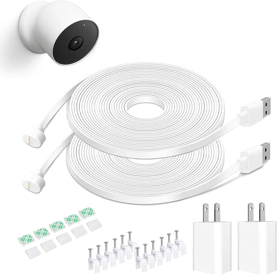 Amazon.com: DIANMU 20FT Power Cord and Adapter for Google Nest Cam