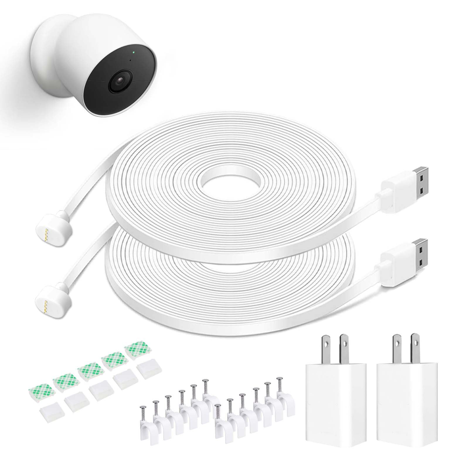 Amazon | DIANMU 26フィート 電源コード アダプター付き Google Nest