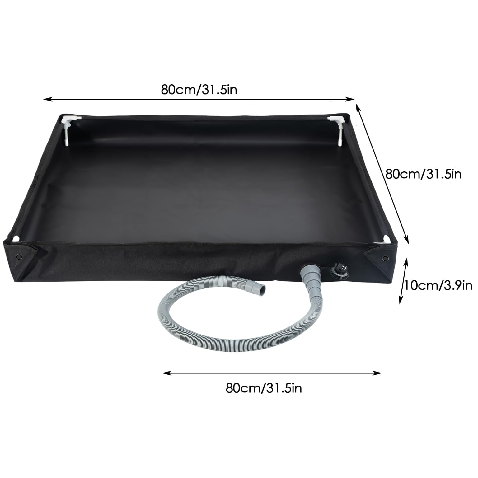 receveur de douche,receveur de douche pliable,receveur douche exterieur,Base De Douche Pliable pour Camping,Bac De Douche Portable avec Tuyau De Drainage Accessoires De Camping-black