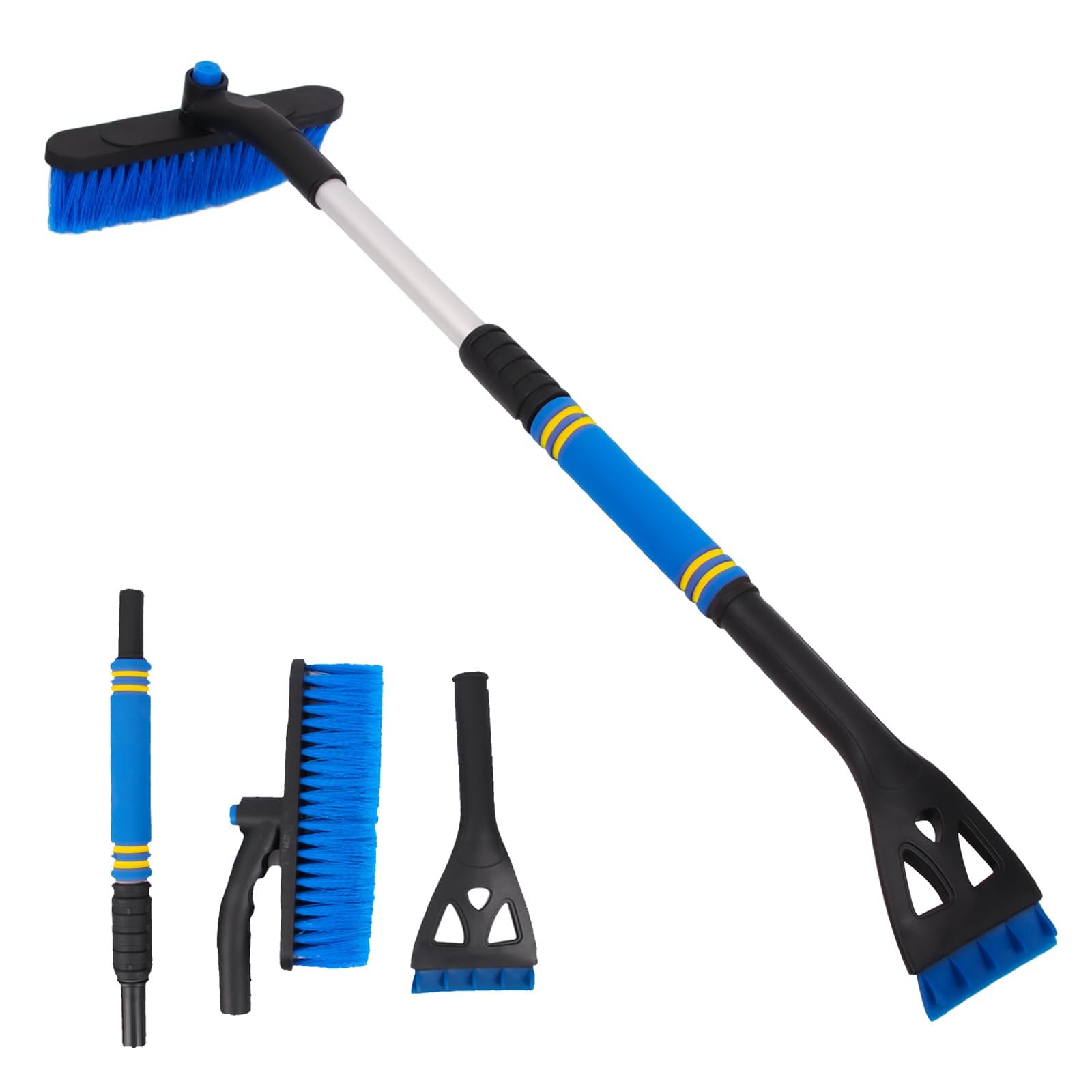 CYDZSW Snow Brush and Ice Scrapers for Car Windshield,Ice Scraper for Freezer,35" Extendable Snow Scraper,Detachable Snow Removal Tool with Ergonomic Foam Grip for Car SUV and Truck (Blue)-image-30