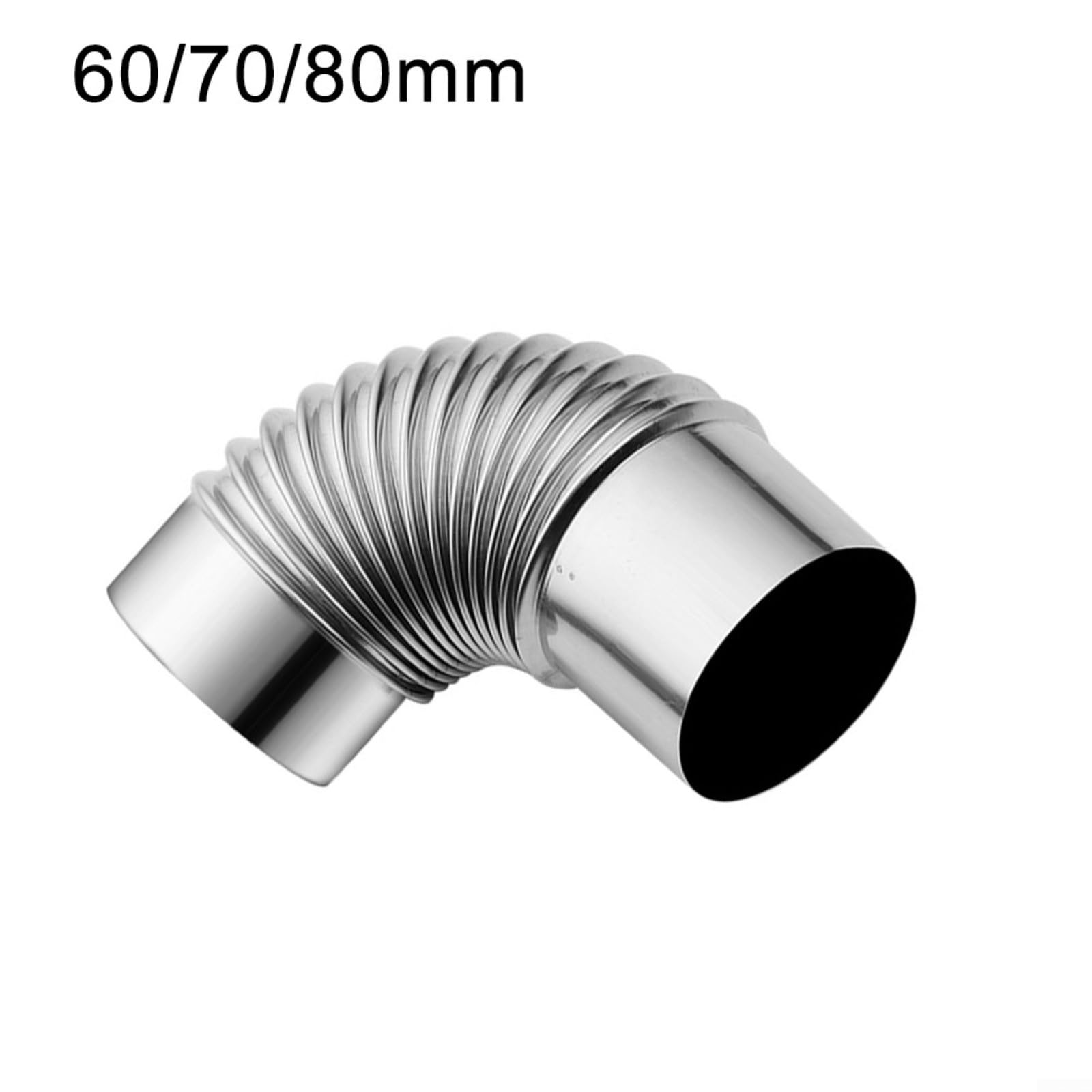 Tubo a gomito a 90° per stufa, ginocchia a gomito, resistente al calore, adatto per stufe e tubi di riscaldamento, 60/70/80 mm (80 mm)