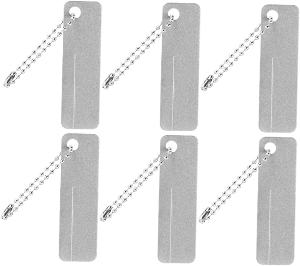 LIOOBO Diamond Sharpening Stone for Outdoor Use Lightweight Multi-Function Tool for Fishing Hooks and Garden Tools Dual-Sided Coarse and Fine Grit Portable 6PCS Set