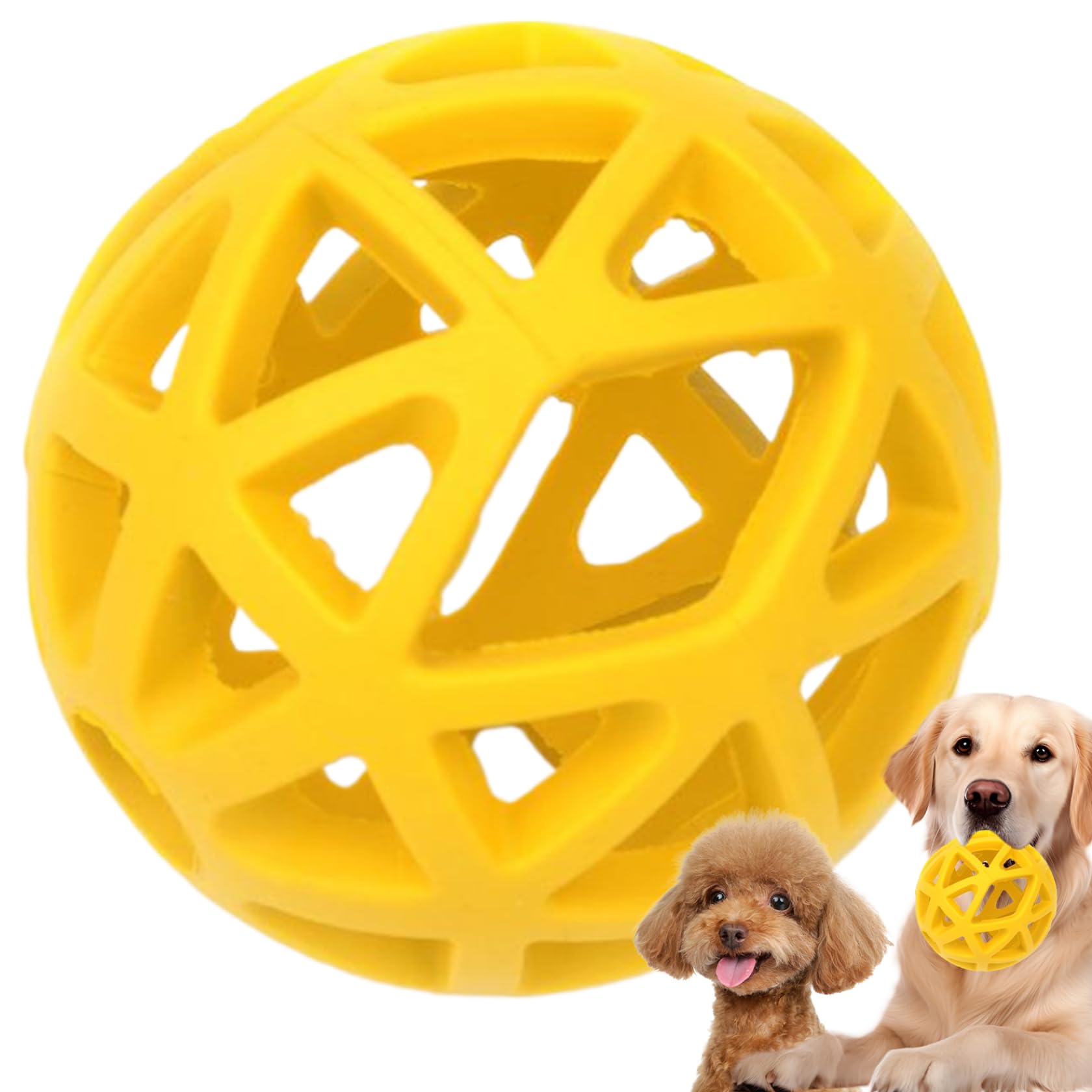 Dog Ball Hollow Indestructible Dog Ball Bite Resistant Interactive Dog Ball Teeth Grinding Roller Rubber Dog Balls for Large Medium Pet,Indestructible Dog Ball,Dog Balls