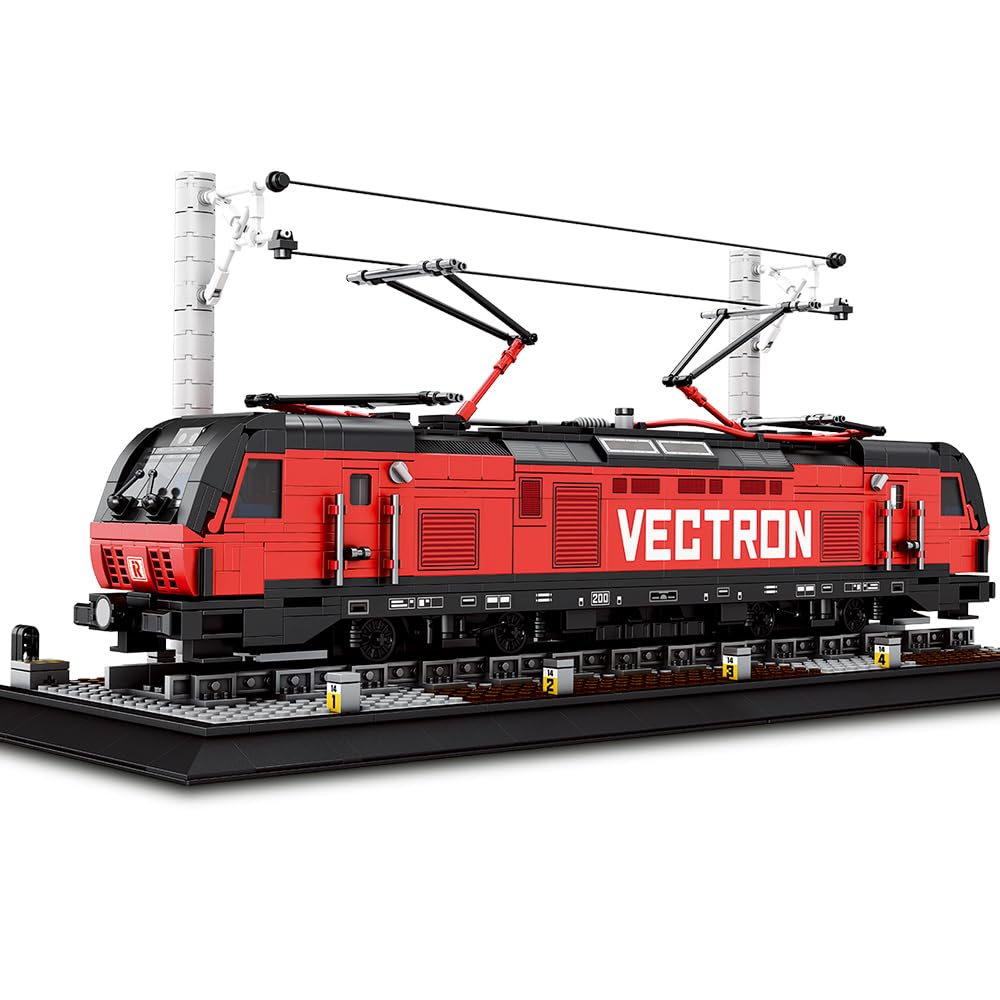 Reobrix 66019 Train Klemmbausteine Technik, MOC Urban Technology Elektro-Personenzug-Baustein-Set, 1889 Teile, tolles Zug Spielzeug-Geschenk für Erwachsene und Jugendliche