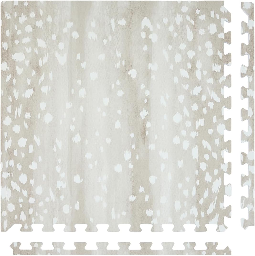 House of Noa Baby Play Mat – 4'x8' Shea Fawn – Set of 8 Tiles – Cushioned EVA Foam Play Mat for Floor, Soft Interlocking Baby Crawling Mats for Hard Floors Shea 4' x 8'