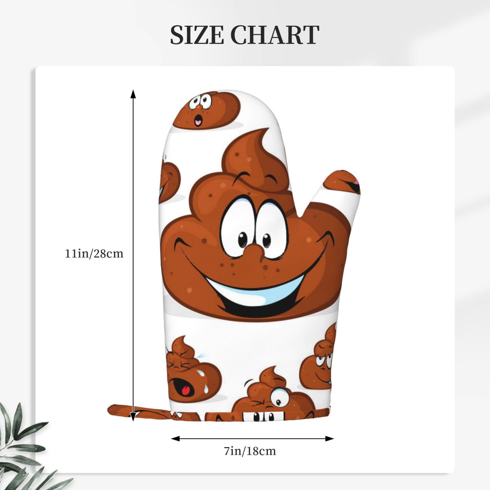 Funny Poop drukowane silikonowe rękawice kuchenne zestaw rękawic kuchennych rękawica żaroodporna