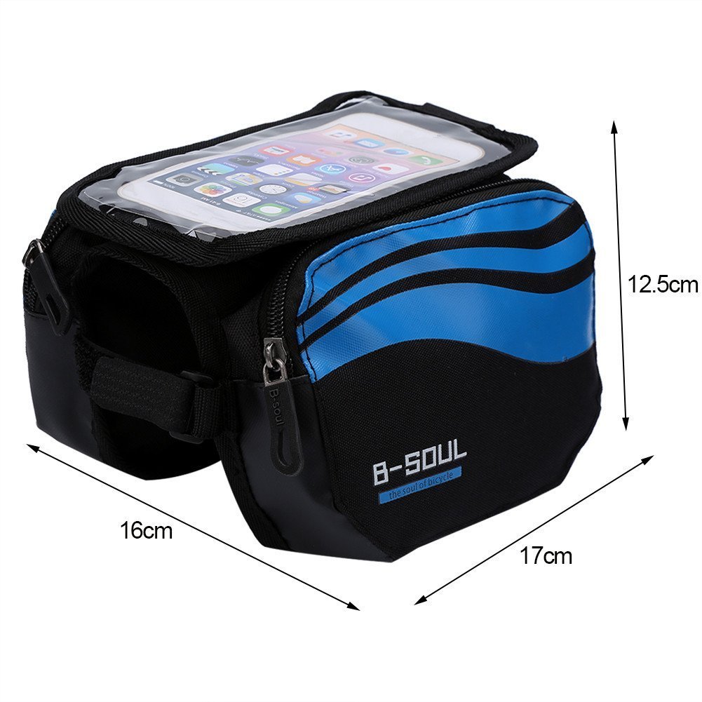 ZJchao Bicicletta Borse Impermeabile della Cassa Mobile Tubo in PVC Trasparente dello Schermo del Manubrio della Bicicletta di Telefono 5,5 Pollici