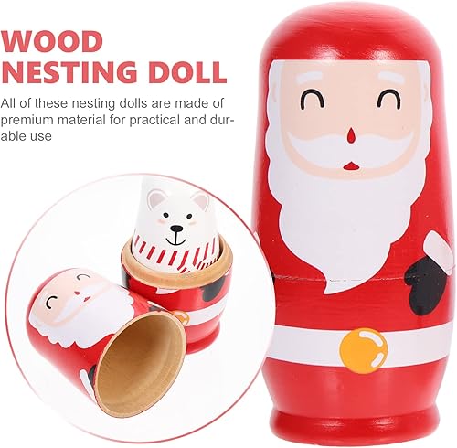 Miniatura 3 de Sewroro 1 juego de muñecas de Navidad Matryoshka Muñecas anidables para adultos Muñecas rusas de anidación muñecas de anidación muñecas de Navidad