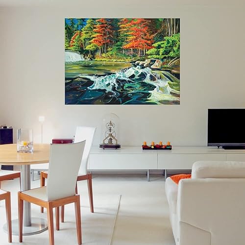 Miniatura 5 de Fine Art Canvas Lienzo decorativo para pared con diseño de río I por el artista Andy Beauchamp para sala de estar, dormitorio, baño, cocina,