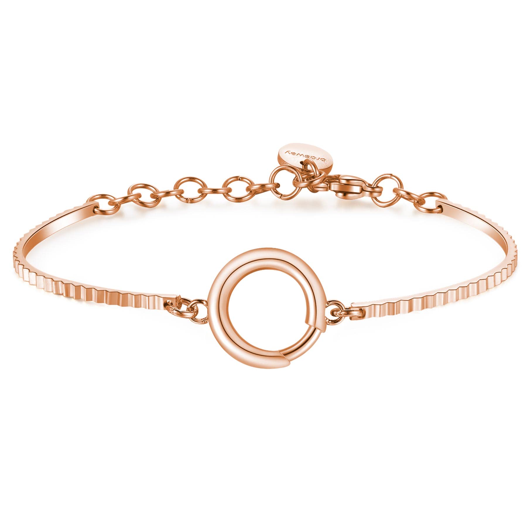 Bracciale Donna Brosway In Acciaio Oro Rosa E Pietre: Collezione Tres Jolie, Modello BTJMP012, Idea Regalo