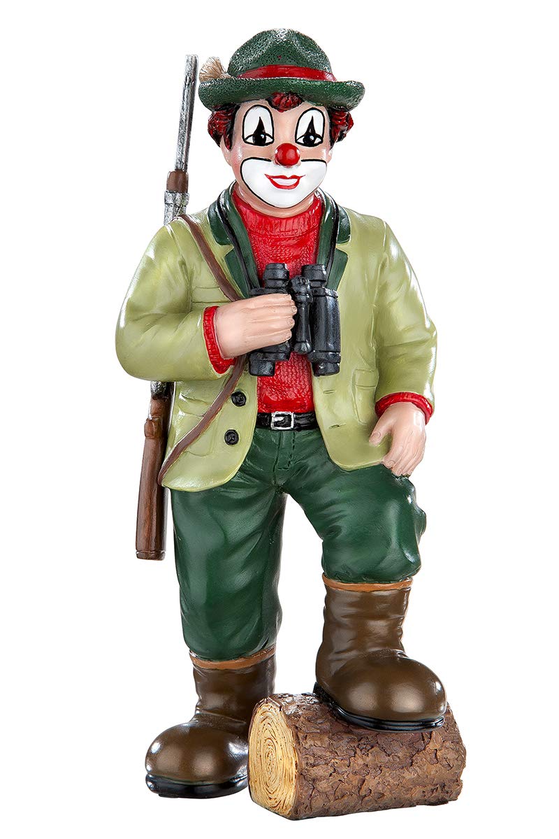 GILDE Clown On The Stalk, Resin Decorative Figure and Collectible 15 cm High, Multi-Colour, Decorative Figure