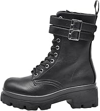 IF FASHION Stivali Stivaletti Anfibi Scarpe da Donna Con Platform Zip 6004