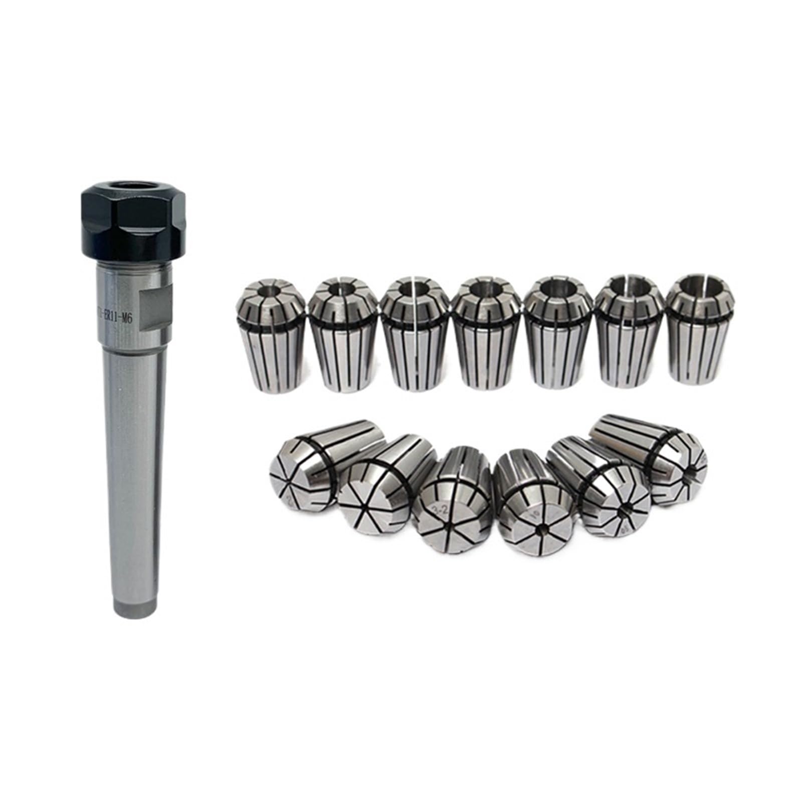 MT1 MT2 MT3 ER11 Zestaw tulei sprężynowych do grawerek i frezarek - uchwyt narzędziowy o wysokiej precyzji(Mtb1-er11 ER11-15pcs)