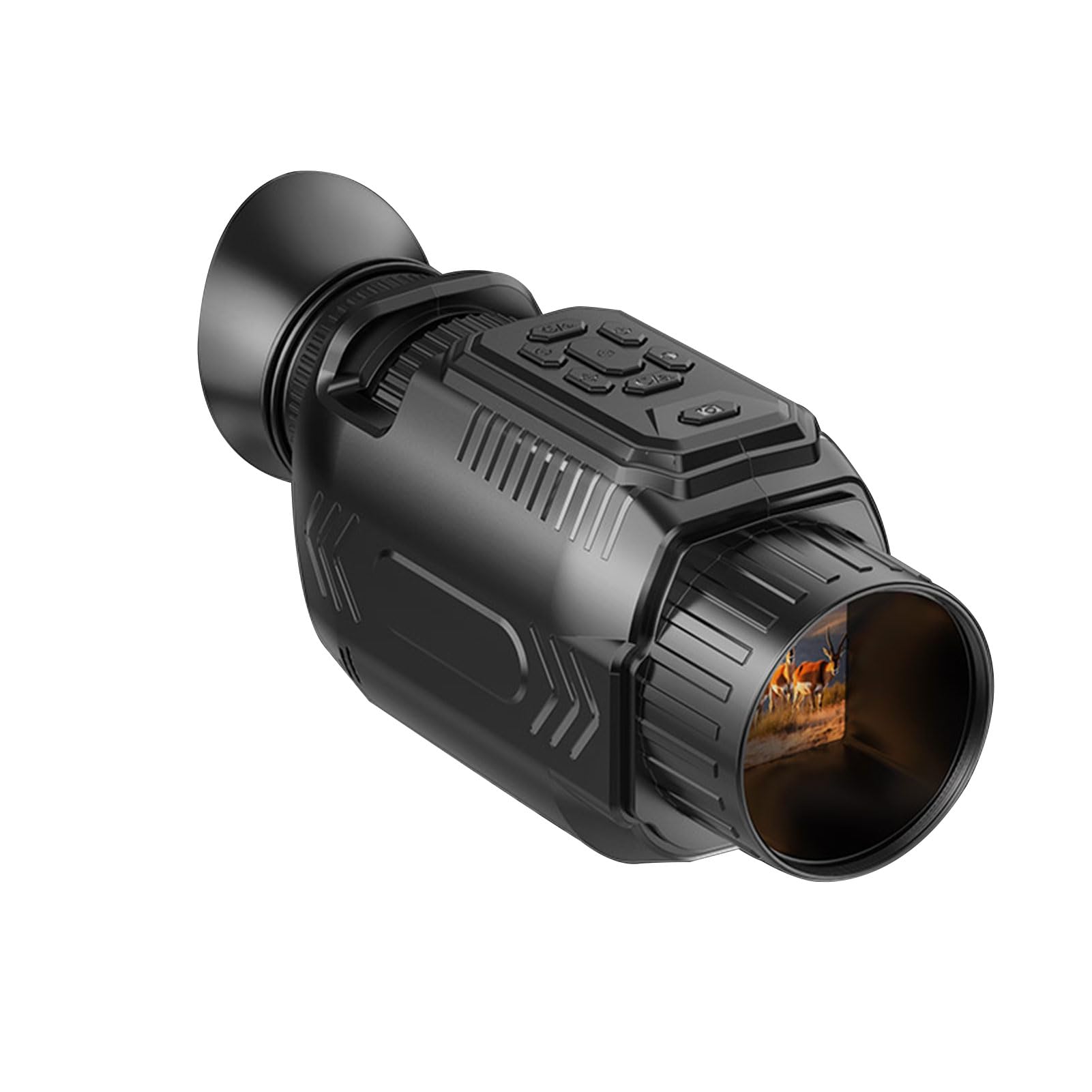 Denash Gafas de Visión Nocturna, Telescopio Monocular Infrarrojo Digital 4K, Binoculares de Visión Nocturna Recargables con Zoom de 28x para Acampar el Senderismo