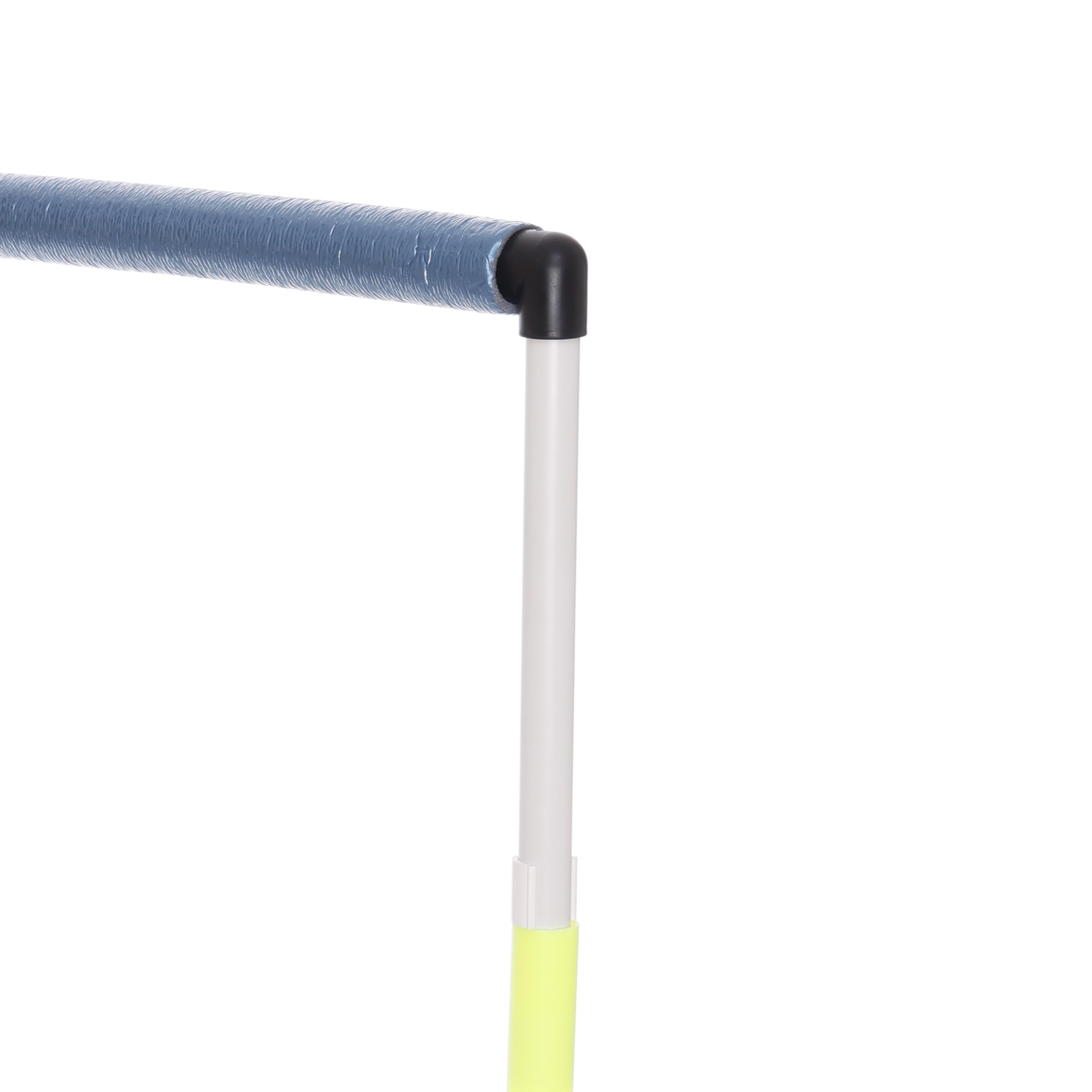Ostacolo Telescopico Basculante Altezza Regolabile 40-70 cm Traversa Antinfortunistica Gomma Giallo Nero