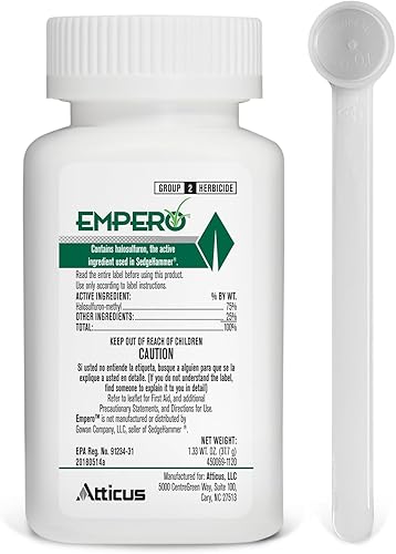 Atticus Empero Nutsedge Killer (1.33 oz) Halosulfuron-Metil 75% Turf Herbicida - Mata el césped de nueces en céspedes establecidos, césped