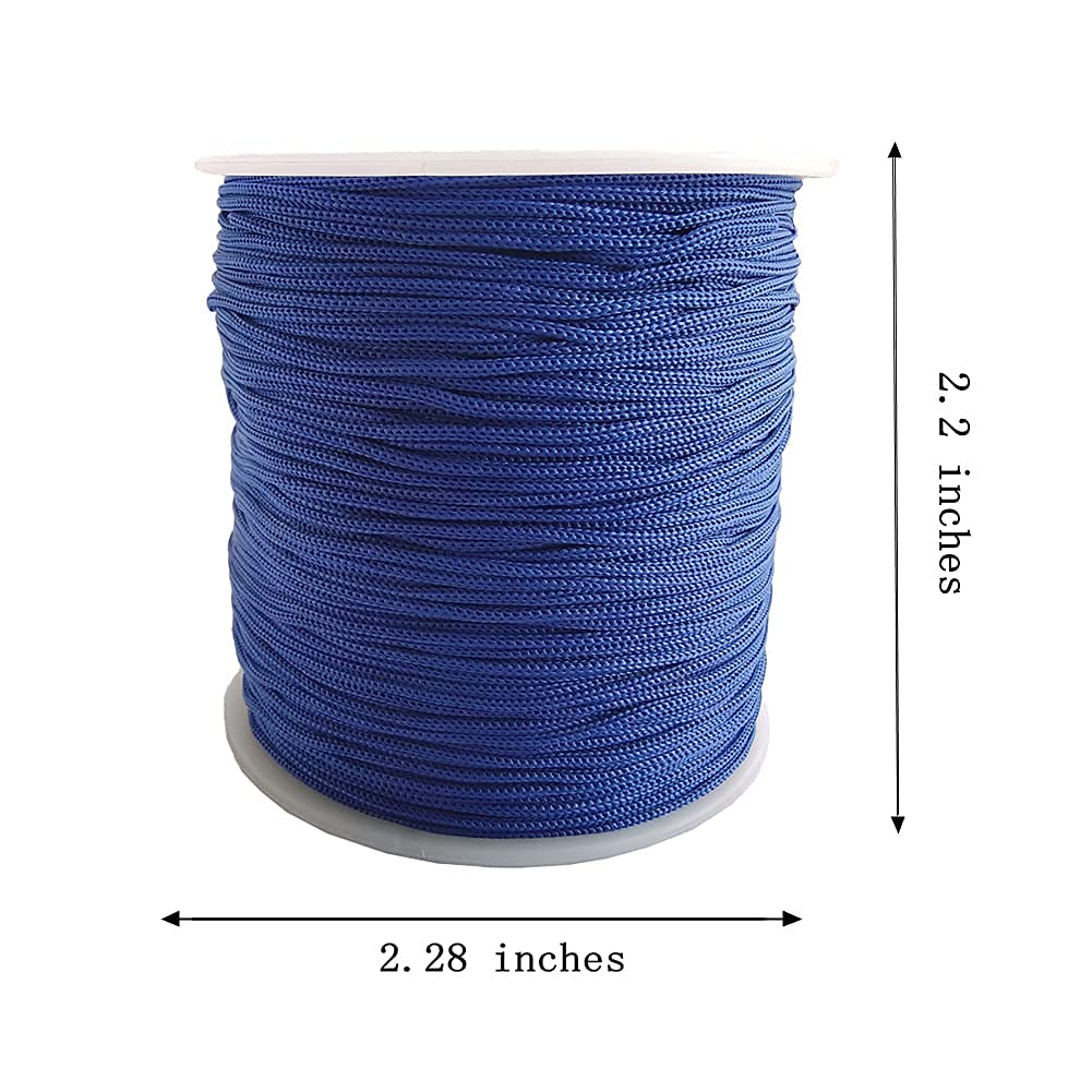 KONMAY 100 Yards 1.5mm White Nylon Rattail Satin Cord – String For Jewelry, Knotting, & Crafts