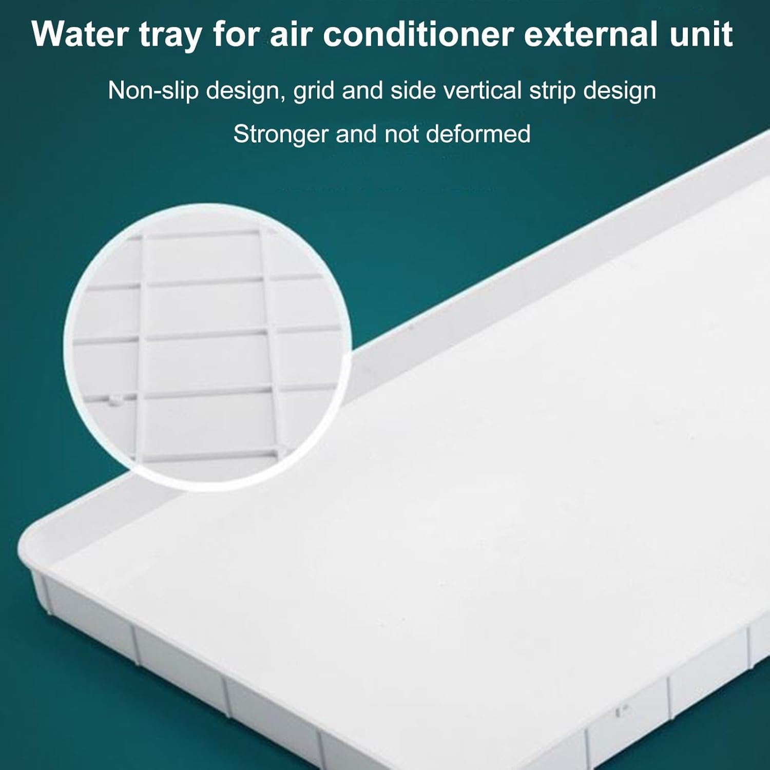 Condensate Drip Tray Ac Unit Drain Pan - Universal Window Air Conditioner Drain Kit with Hose for Mini Split Units,Drain Hole,Plastic Drip Tray