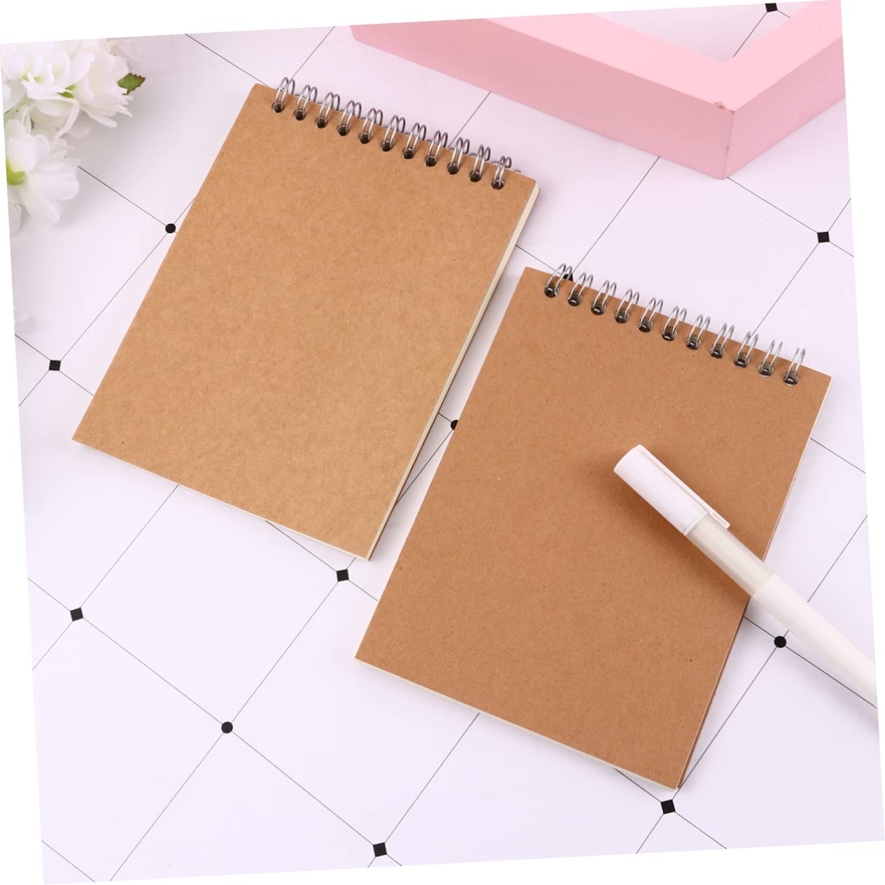 12 Stück A6 Kraft Notizbücher aus Papier für Schüler und Büro mit Braunem Cover Ästhetisches Tagebuch Notizbuch für Schule und Alltag