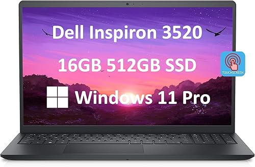 Miniatura 10 de Dell Inspiron 15 3000 3520 Pantalla táctil FHD de 15.6 pulgadas (Intel 4-Core i5-1135G7, 32 GB de RAM, 1 TB PCIe SSD, gráficos UHD), portátil de