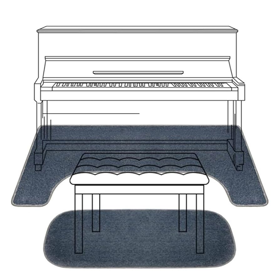 Soundproof Rug For Piano, Non-Slip Upright Piano Carpet Protector Sound Dampening,Machine Washable Soft Durable For Living Room Bedroom Dining Room Decor (Color : A, Size : 70x160+110x110cm