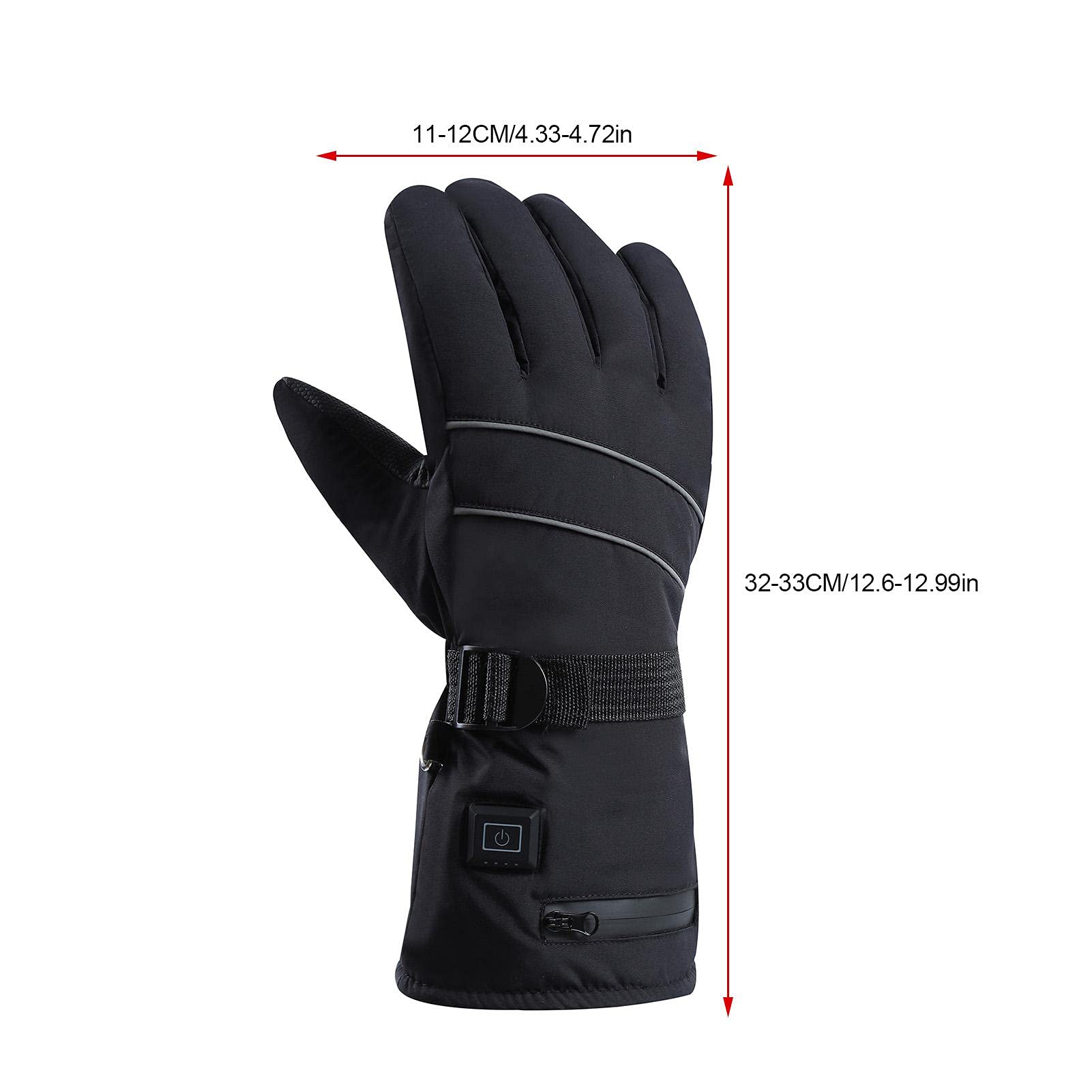 Guantes de motocicleta calefactados | Guantes de invierno recargables de 8.4 V para hombre | Guantes de invierno para hombre con tacto de dedo, guantes de esquí impermeables para pantalla táctil