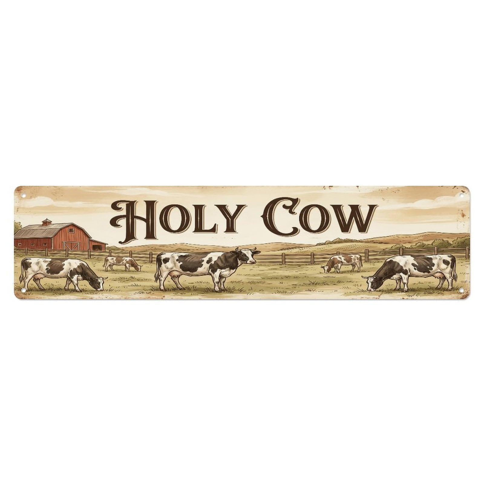 Xanthor Style Metal Tin Sign Vintage Barn Moo Cow Farmhouse Funny Cow Backyard Farm